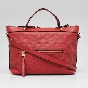 Authentic Louis Vuitton Red Monogram Emperiente Leather Bag